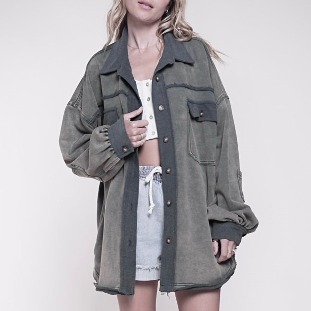 POL French Terry Favorite Oversized Jacket - Sz L